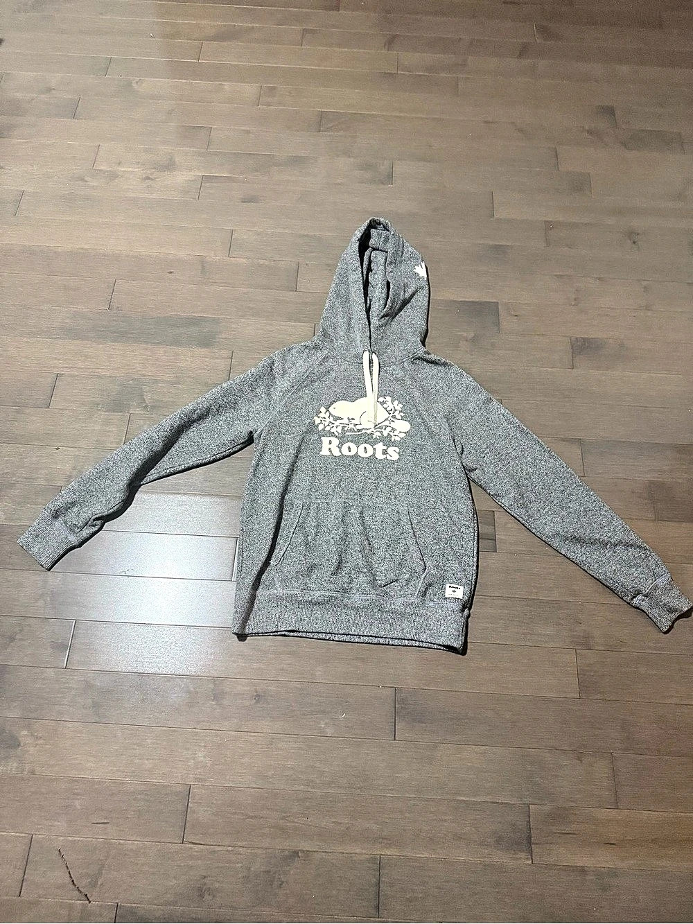 Roots Original Beaver Hoodie Gray Small